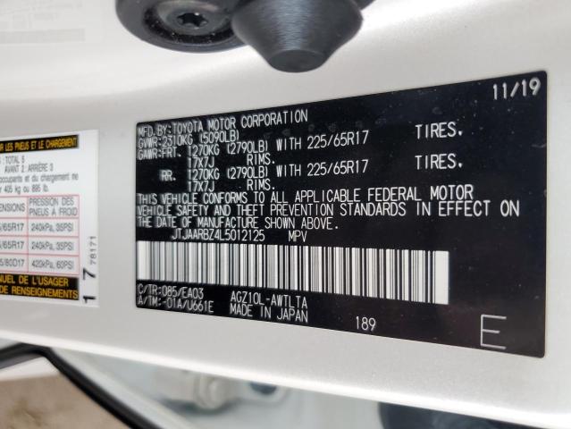 JTJAARBZ4L5012125 - 2020 LEXUS NX 300 BASE თეთრი ფოტო 13