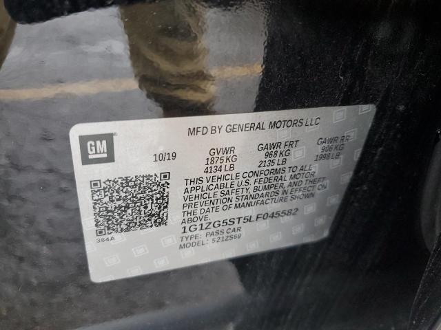 1G1ZG5ST5LF045582 - 2020 CHEVROLET MALIBU RS 黑色 照片 12