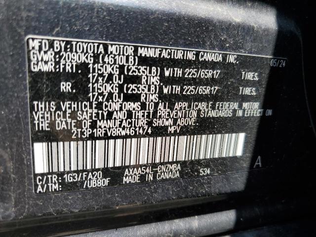 2T3P1RFV8RW461474 - 2024 TOYOTA RAV4 XLE BLACK photo 13