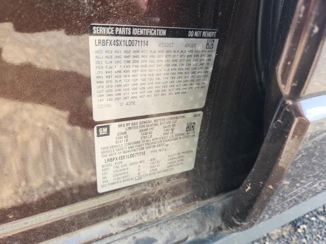 LRBFX4SX1LD071114 - 2020 BUICK ENVISION PREMIUM II Qəhvəyi foto 13