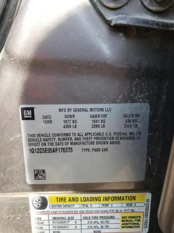 1G1ZC5E05AF176375 - 2010 CHEVROLET MALIBU 1LT 棕色 照片 12