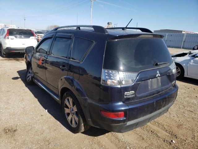 JA4JT3AW8DU004533 - 2013 MITSUBISHI OUTLANDER SE BLUE photo 3