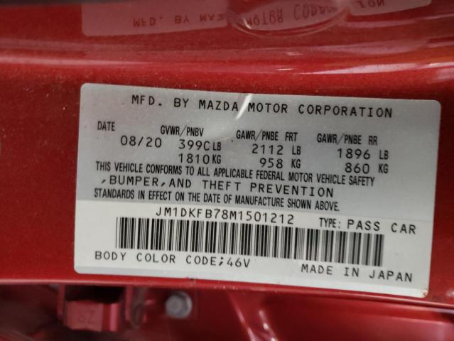 JM1DKFB78M1501212 - 2021 MAZDA CX-3 SPORT RED photo 12