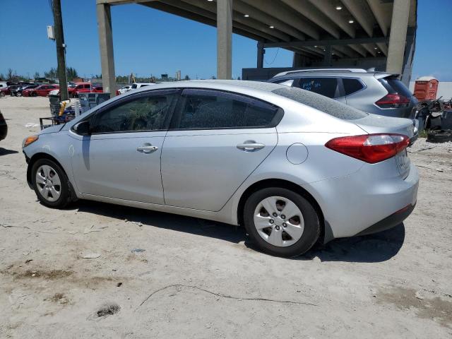 KNAFK4A69F5368815 - 2015 KIA FORTE LX SILVER photo 2