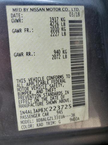 1N4AL3AP8JC223725 - 2018 NISSAN ALTIMA 2.5 GRAY photo 13