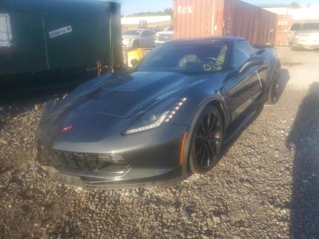 1G1YV2D76K5105177 - 2019 CHEVROLET CORVETTE GRAND SPORT 1LT GRAY photo 2