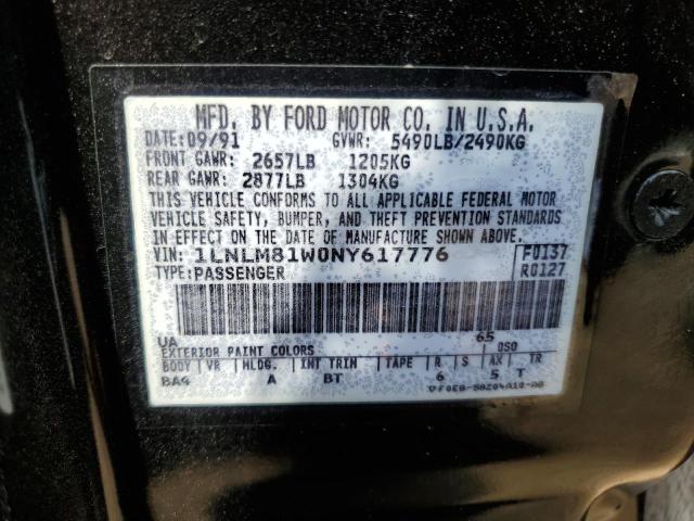 1LNLM81W0NY617776 - 1992 LINCOLN TOWN CAR EXECUTIVE BLACK photo 13