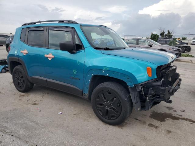 ZACNJBAB3LPL07463 - 2020 JEEP RENEGADE SPORT TEAL photo 4