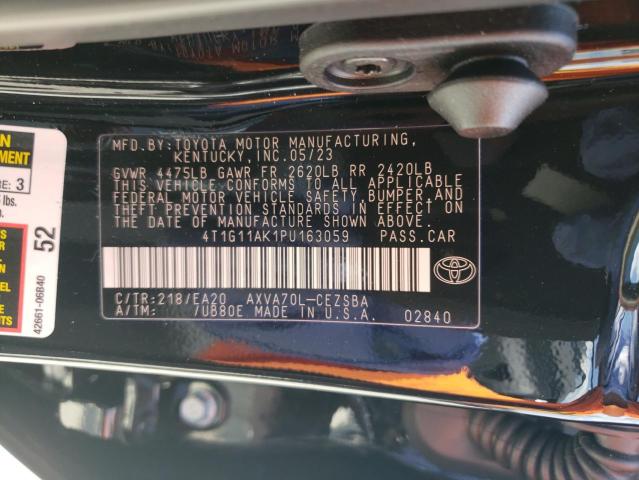 4T1G11AK1PU163059 - 2023 TOYOTA CAMRY SE NIGHT SHADE BLACK photo 12