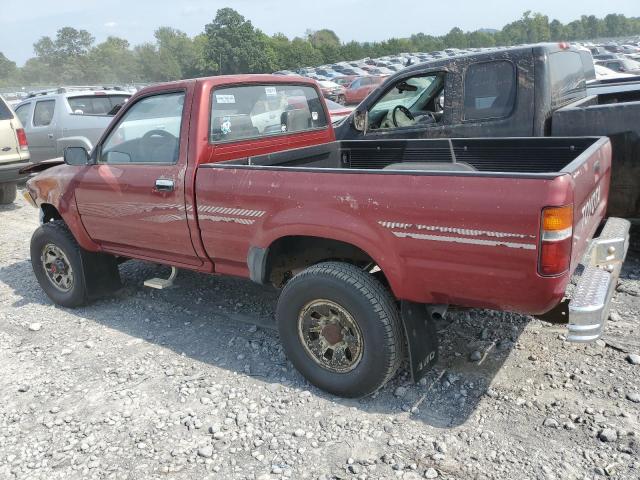 JT4RN01P6M0023521 - 1991 TOYOTA PICKUP 1/2 TON SHORT WHEELBASE DLX MAROON photo 2