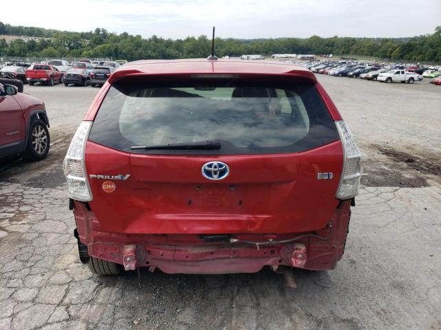 JTDZN3EU6C3028989 - 2012 TOYOTA PRIUS V RED photo 6