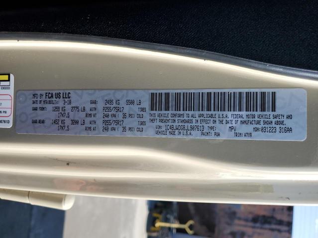 1C4BJWDG8JL907613 - 2018 JEEP WRANGLER U SPORT Բեժ լուսանկար 12