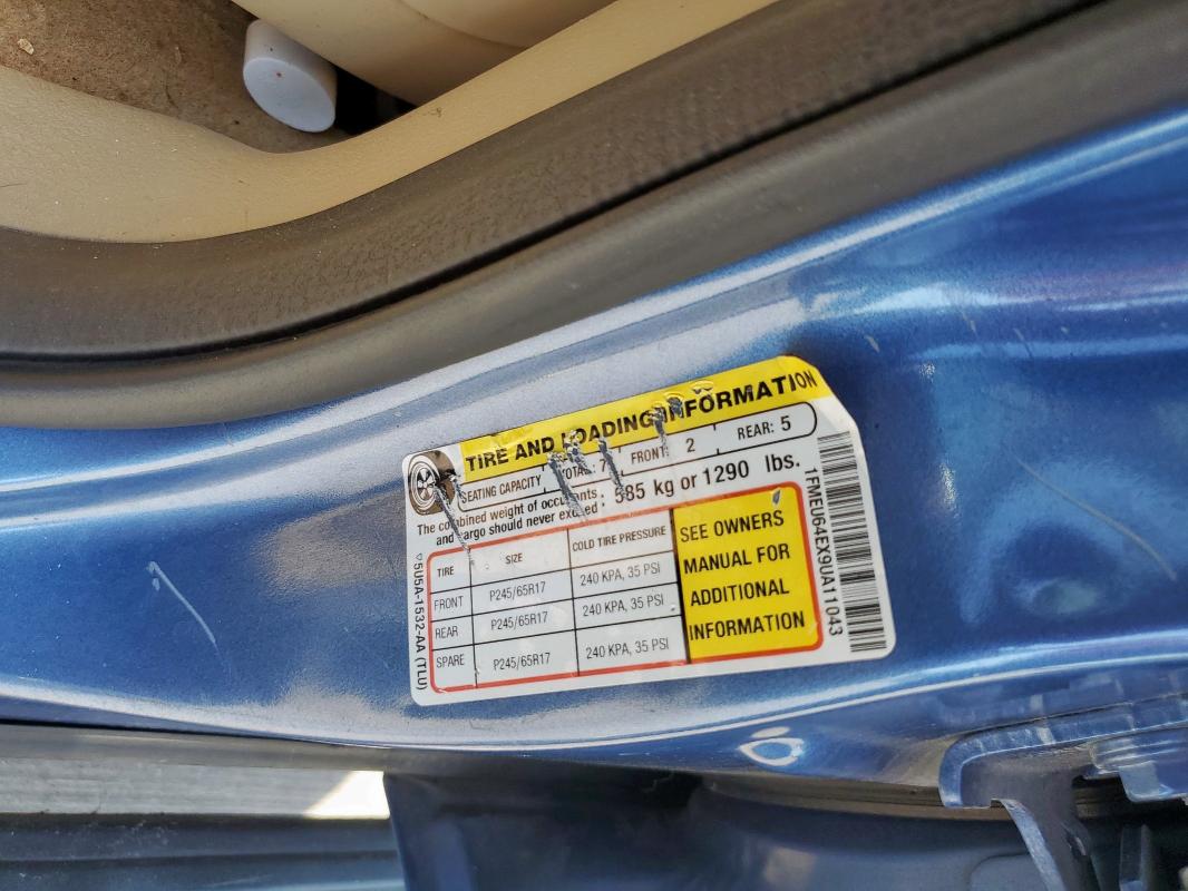 1FMEU64EX9UA11043 - 2009 FORD EXPLORER EDDIE BAUER 蓝色 照片 13