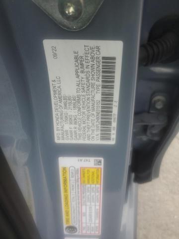 19XFL2H80NE015152 - 2022 HONDA CIVIC SPORT ლურჯი ფოტო 12