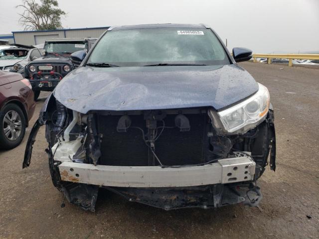 5TDJKRFH6ES040944 - 2014 TOYOTA HIGHLANDER XLE Կապույտ լուսանկար 5
