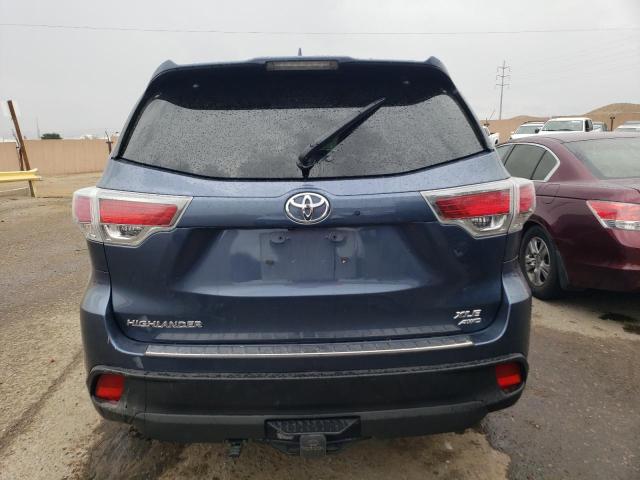 5TDJKRFH6ES040944 - 2014 TOYOTA HIGHLANDER XLE Կապույտ լուսանկար 6