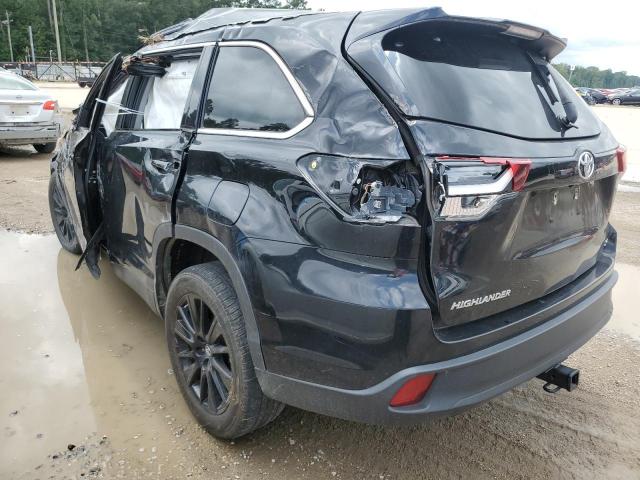 5TDKZRFH7KS574000 - 2019 TOYOTA HIGHLANDER SE BLACK photo 2