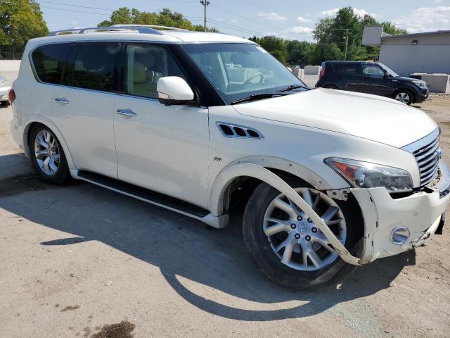 JN8AZ2NE8E9066006 - 2014 INFINITI QX80 WHITE photo 4