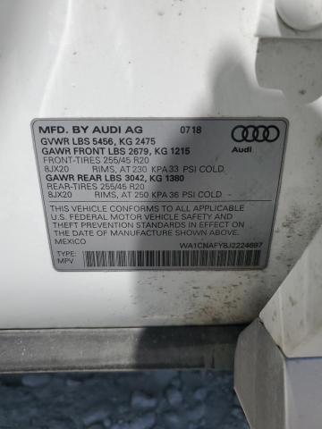 WA1CNAFY8J2224697 - 2018 AUDI Q5 PRESTIGE თეთრი ფოტო 14