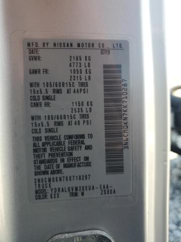 3N6CM0KN7KK710287 - 2019 NISSAN NV200 2.5S 银色 照片 13