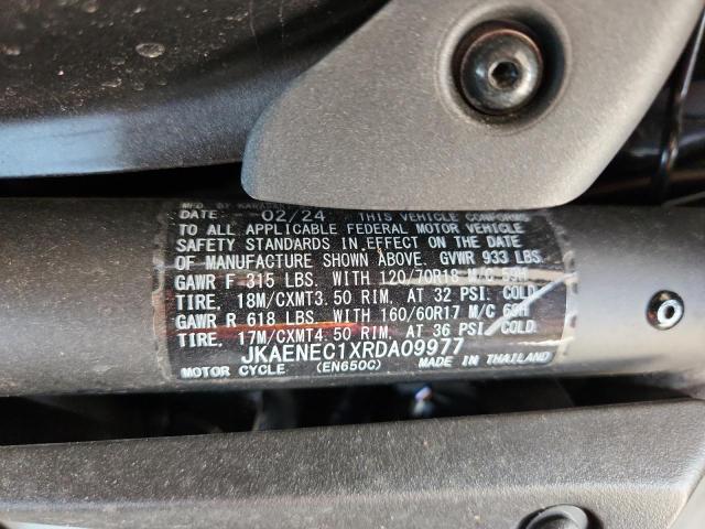 JKAENEC1XRDA09977 - 2024 KAWASAKI EN650 C BLACK photo 9