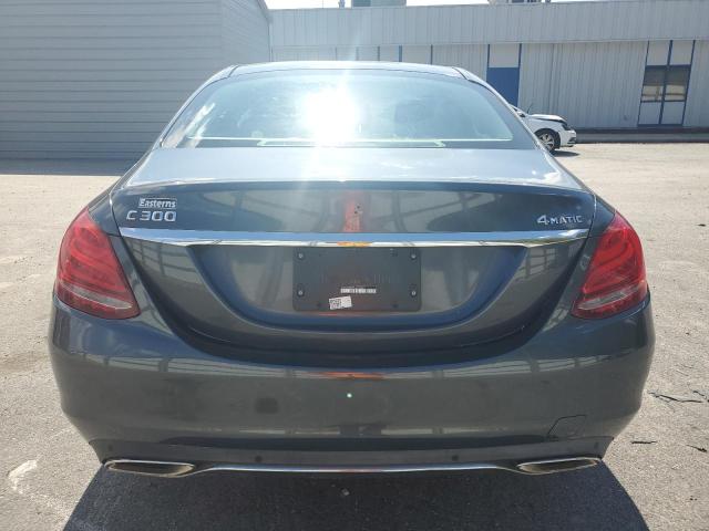 55SWF4KB3FU079669 - 2015 MERCEDES-BENZ C 300 4MATIC GRAY photo 6