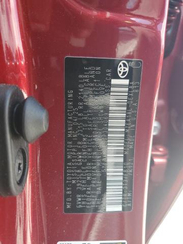 5YFB4MDE5SP304069 - 2025 TOYOTA COROLLA LE RED photo 12