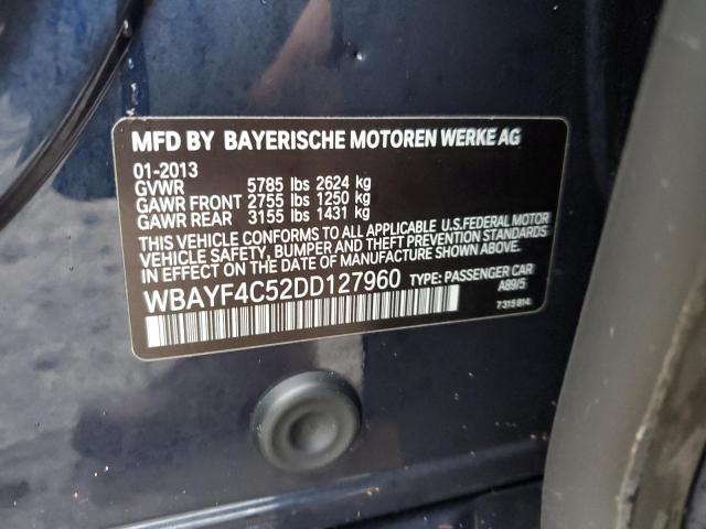 WBAYF4C52DD127960 - 2013 BMW 740 LXI BLUE photo 12