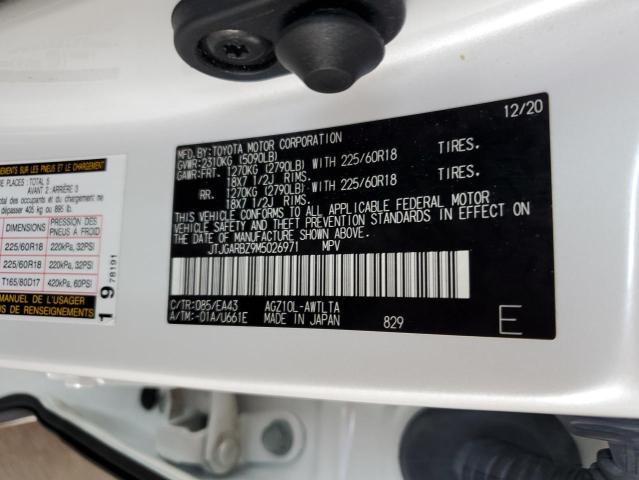 JTJGARBZ9M5026971 - 2021 LEXUS NX 300 BASE Ақ фото 13