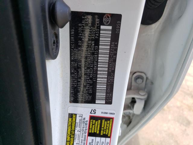 4T1T11BK8PU081519 - 2023 TOYOTA CAMRY SE NIGHT SHADE WHITE photo 12