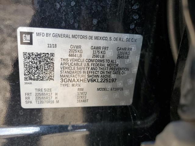 3GNAXHEV6KL225197 - 2019 CHEVROLET EQUINOX LS BLACK photo 13