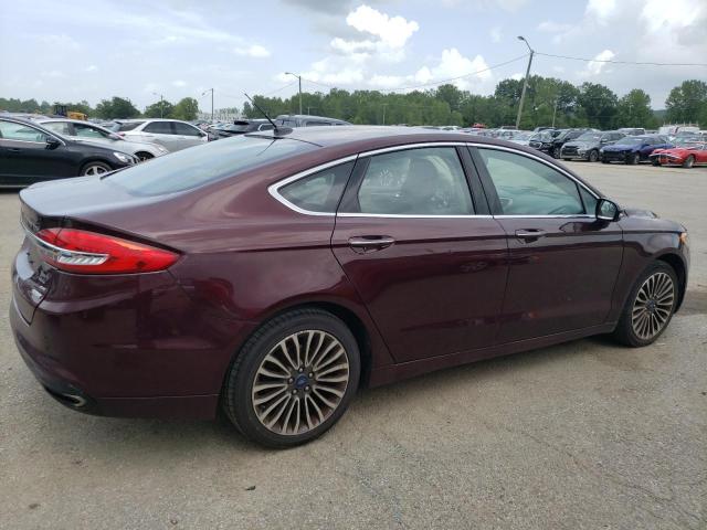 3FA6P0H91HR321460 - 2017 FORD FUSION SE BURGUNDY photo 3