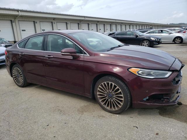 3FA6P0H91HR321460 - 2017 FORD FUSION SE BURGUNDY photo 4