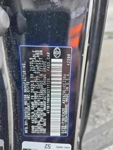 4T1B11HK0KU211126 - 2019 TOYOTA CAMRY L BLACK photo 12