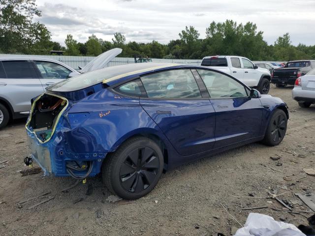 5YJ3E1EB3SF938349 - 2025 TESLA MODEL 3 BLUE photo 3