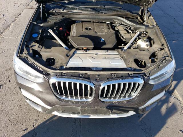 5UXTY5C06M9F38199 - 2021 BMW X3 XDRIVE30I GRAY photo 12