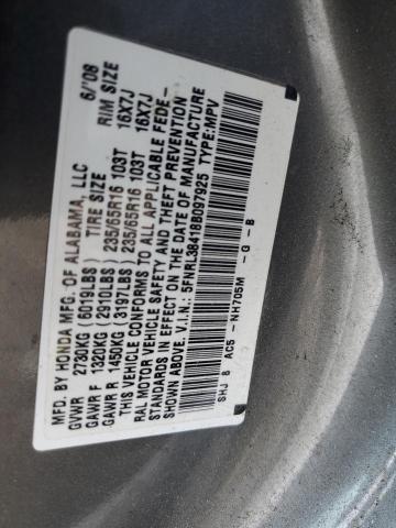 5FNRL38418B097925 - 2008 HONDA ODYSSEY EX GRAY photo 13