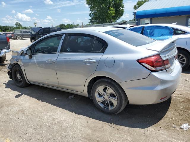 2HGFB2F58DH581267 - 2013 HONDA CIVIC LX ვერცხლისფერი ფოტო 2