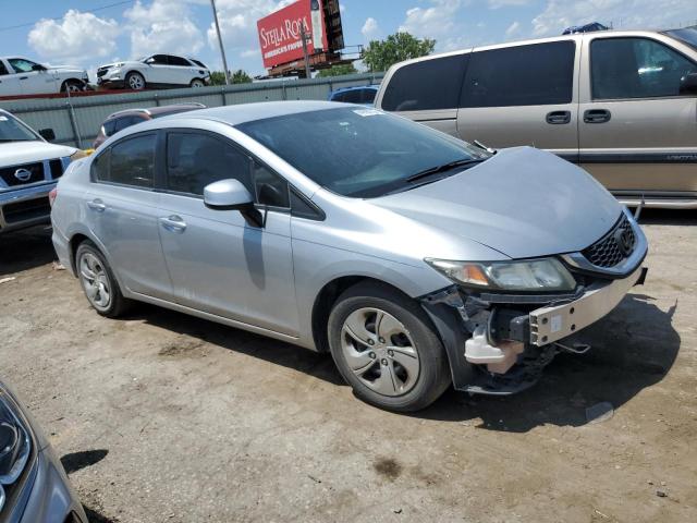 2HGFB2F58DH581267 - 2013 HONDA CIVIC LX ვერცხლისფერი ფოტო 4