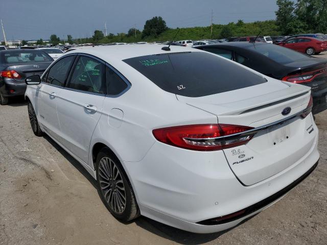 3FA6P0RU3HR279716 - 2017 FORD FUSION TITANIUM HEV WHITE photo 2