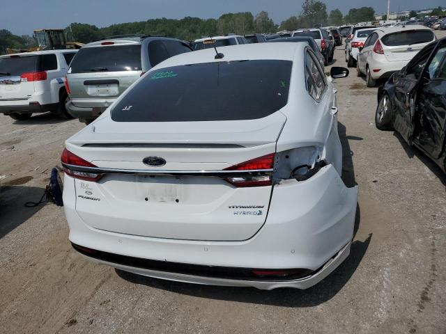 3FA6P0RU3HR279716 - 2017 FORD FUSION TITANIUM HEV WHITE photo 6