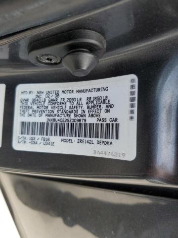 1NXBU40E29Z009879 - 2009 TOYOTA COROLLA BASE 灰色 照片 12