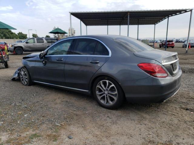 55SWF4JB1HU194646 - 2017 MERCEDES-BENZ C 300 GRAY photo 2