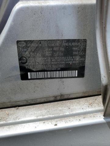 5NPE24AFXJH672887 - 2018 HYUNDAI SONATA SE SILVER photo 12