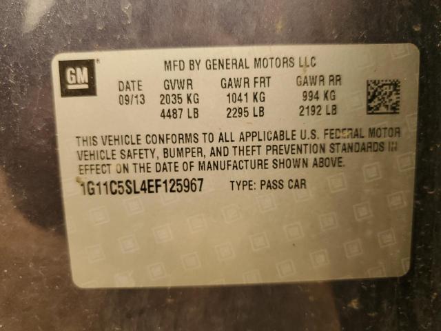 1G11C5SL4EF125967 - 2014 CHEVROLET MALIBU 1LT 蓝色 照片 12