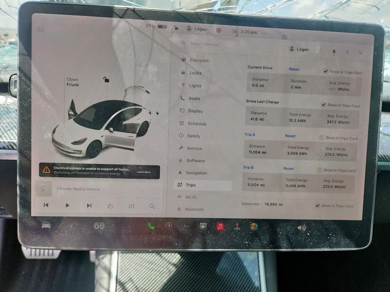 5YJ3E1EB2KF408339 - 2019 TESLA MODEL 3 WHITE photo 9