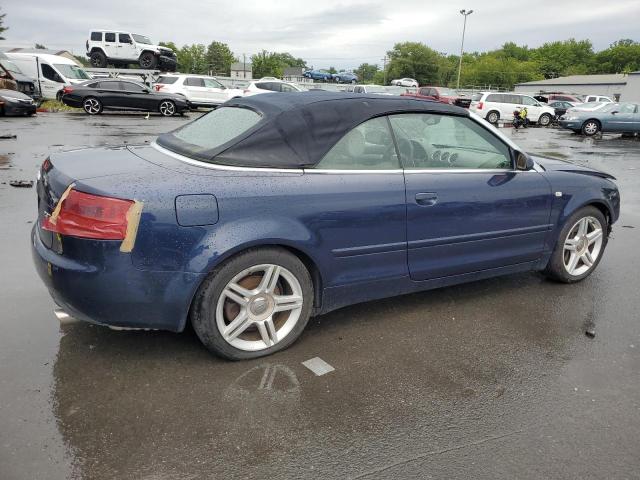 WAUDF48H67K026812 - 2007 AUDI A4 2.0T CABRIOLET QUATTRO BLUE photo 3