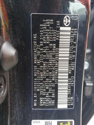 5YFEPMAE9NP380620 - 2022 TOYOTA COROLLA LE BLACK photo 13