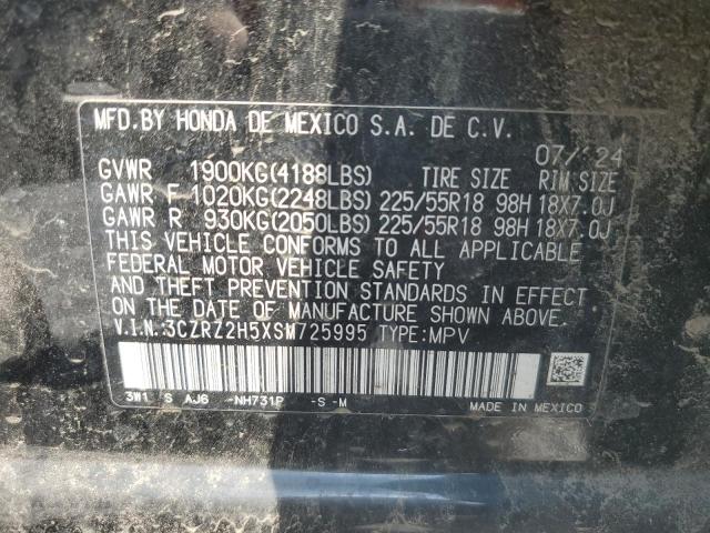 3CZRZ2H5XSM725995 - 2025 HONDA HR-V SPORT BLACK photo 13