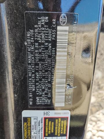 4T4BE46K39R070884 - 2009 TOYOTA CAMRY BASE BLACK photo 12